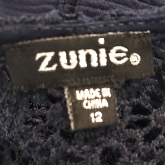 Zunie navy blue fit and flare dress - Picture 8 of 13